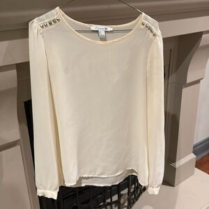 Cream longsleeve blouse